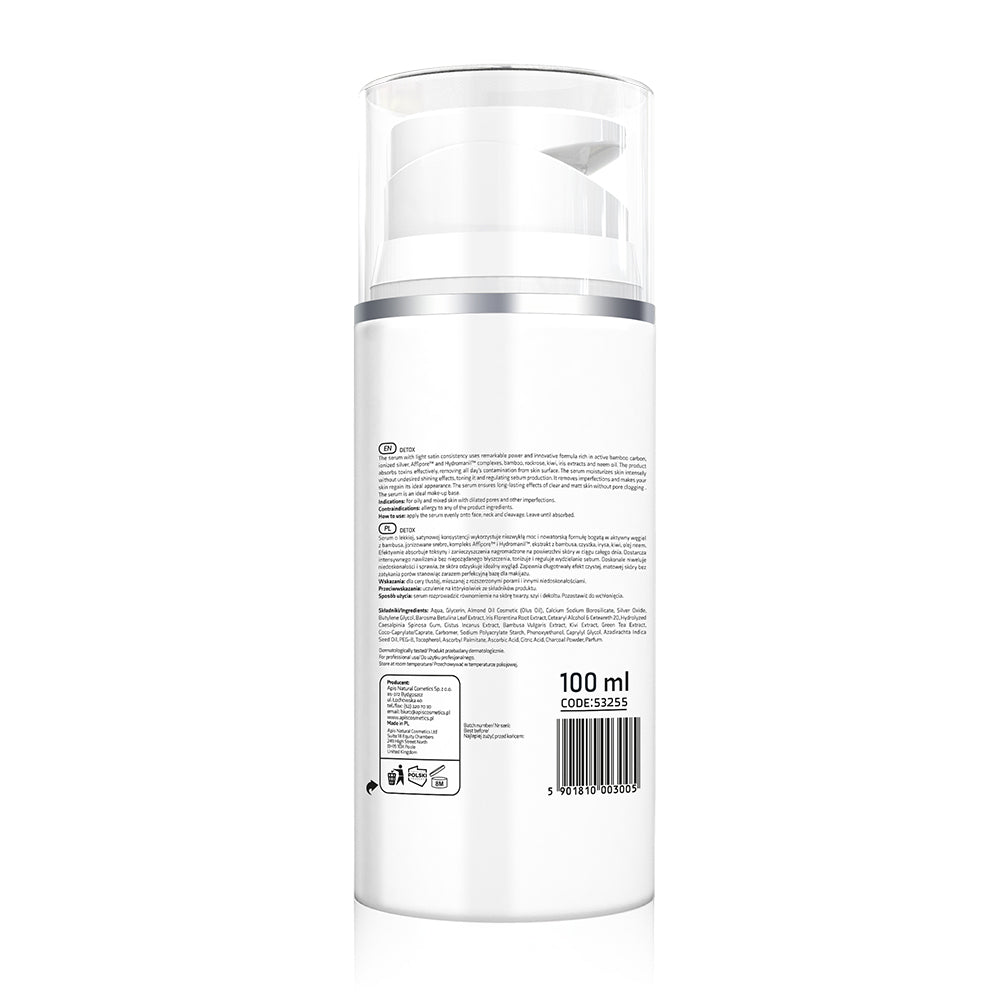 Apis DETOX Detoxifying Face Serum with Bamboo Charcoal and Ionised Silver | 100ml